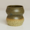 kubeczek Syrenka, ceramiczy kubeczek z piegowatej gliny, szkliwiony na brązowo